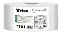 Туалетная бумага 1сл., Veiro Professional Basic, D250мм.,без перф.,6рул.х450м. T101